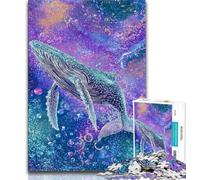 Jigsaws Puzzles 1000 Pieces for Adults Gifts Majestic Spiritual Whale Teenager Puzzles,for Educational Game Challenge Toy Birthday Present, Gifts, Wall Art (size 38x26cm)