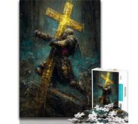Jigsaws Puzzles 1000 Pieces for Adults Gifts Medieval Knight Paintings, Classic Educational Games,gifts for Friends And Family for Age 14 38x26cm