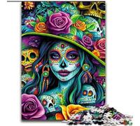 Jigsaws Puzzles 1000 Pieces for Adults Gifts Mexican Skull Girls, Decompressing Intellectual Educational Toy Birthday Present, Gifts, Wall Art (size 50x75cm)