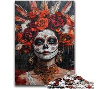 Jigsaws Puzzles 1000 Pieces for Adults Gifts Mexican Skull Girls Puzzles for Adults,Challenging Game for The Whole for Women, Gifts for Men (75x50cm)
