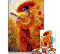 Jigsaws Puzzles 1000 Pieces for Adults Gifts Mexican Style Skull,Decompressing Intellectual Educational Toy Birthday Present,Gifts (75x50cm)