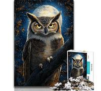 Jigsaws Puzzles 1000 Pieces for Adults Gifts Midnight Owl,family Fun Games Fun at Home Activities,Birthday Present,Travel Gifts 50x75cm