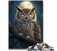 Jigsaws Puzzles 1000 Pieces for Adults Gifts Midnight Owl Puzzles for Adults,Stress Reliever Staycation Kill Time Enhance Love between Couples (38x26cm)