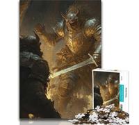 Jigsaws Puzzles 1000 Pieces for Adults Gifts Mighty Medieval Knight,Challenging Difficult with Fully Interlocking Randomly Shaped Pieces (75x50cm)