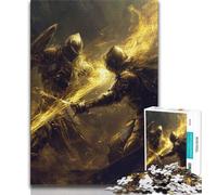Jigsaws Puzzles 1000 Pieces for Adults Gifts Mighty Medieval Knight,Learning Educational Toys Family Games Unique Birthday And Gifts 38x26cm