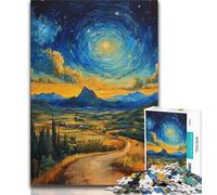 Jigsaws Puzzles 1000 Pieces for Adults Gifts Mountains Under The Night Sky Adult Jigsaw,Family Educational Games Home Decoration Gift (size 75x50cm)