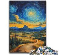 Jigsaws Puzzles 1000 Pieces for Adults Gifts Mountains Under The Night Sky Puzzles for Adults,Challenging Game for The Whole for Women, Gifts for Men (75x50cm)