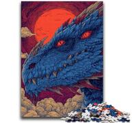 Jigsaws Puzzles 1000 Pieces for Adults Gifts Mysterious Dragon Stress Reliever Staycation Kill Time Home Decoration Toys 26x38cm
