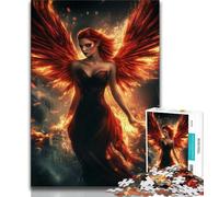 Jigsaws Puzzles 1000 Pieces for Adults Gifts Mysterious Phoenix Girl Puzzles for Teenagers,Brain Teaser - Birthday Gift for Men (size 75x50cm)