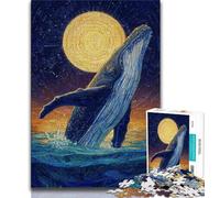 Jigsaws Puzzles 1000 Pieces for Adults Gifts Mysterious Whale Adult Jigsaw,Decompressing Intellectual Educational Toy Perfect Decoration 38x26cm