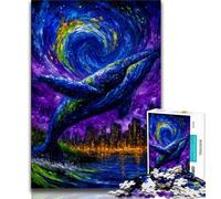 Jigsaws Puzzles 1000 Pieces for Adults Gifts Mysterious Whale,Learning Educational Toys Family Games Unique Birthday And Gifts 38x26cm