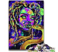 Jigsaws Puzzles 1000 Pieces for Adults Gifts Neon Anime Snake Girl 1000 Pieces for Teenagers,Toys Educational Games Stress Relieving Unique Birthday And Gifts (38x26cm)