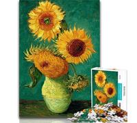 Jigsaws Puzzles 1000 Pieces for Adults Gifts Night Sky Sunflowers Adult Jigsaw,Challenging Game Gifts for Is Ideal As A Gift for The Whole Family (size 38x26cm)