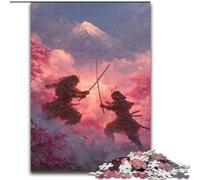 Jigsaws Puzzles 1000 Pieces for Adults Gifts Ninja at The Foot of Mount Fuji, for Educational Game Challenge Toy Unique Home Decor And Gifts (Size 26x38cm)