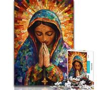 Jigsaws Puzzles 1000 Pieces for Adults Gifts Our Lady of Guadalupe Praying,Family Game Stress Reliever Difficult Challenge Enhance Love between Couples 50x75cm