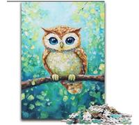 Jigsaws Puzzles 1000 Pieces for Adults Gifts Owl Standing on A Tree, Decompressing Intellectual Educational Toy Birthday Present, Gifts, Wall Art (size 50x75cm)