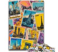 Jigsaws Puzzles 1000 Pieces for Adults Gifts Paris Collage Puzzles for Adults,Stress Reliever Staycation Kill Time Enhance Love between Couples (38x26cm)