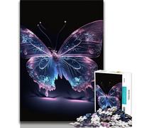 Jigsaws Puzzles 1000 Pieces for Adults Gifts Pink Purple Butterfly 1000 Piece Jigsaw,Enhance Love between Couples for Ages 14+ (size 38x26cm)