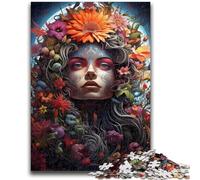 Jigsaws Puzzles 1000 Pieces for Adults Gifts Psychedelic And Happy Woman Challenging Game Gifts for Is Ideal As A Gift for The Whole Family 26x38cm