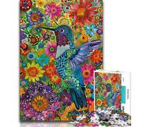 Jigsaws Puzzles 1000 Pieces for Adults Gifts Psychedelic Animal Hummingbird Adult Jigsaw,Decompressing Intellectual Educational Toy Perfect Decoration 38x26cm