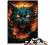 Jigsaws Puzzles 1000 Pieces for Adults Gifts Psychedelic Art Cat 1000 Pieces for Adults,for Educational Game Challenge Toy Birthday Present, Gifts, Wall Art (38x26cm)