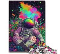 Jigsaws Puzzles 1000 Pieces for Adults Gifts Psychedelic Astronaut Educational Games Home Decoration Artists Collection, Fine Art 50x75cm
