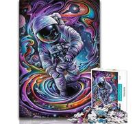 Jigsaws Puzzles 1000 Pieces for Adults Gifts Psychedelic Astronaut Teenager Puzzles,Interesting Stress Reduction Parent-child Interaction (size 75x50cm)