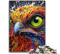 Jigsaws Puzzles 1000 Pieces for Adults Gifts Psychedelic Bird Eagle Jigsaw,Vibrant And Unique Design Relaxing & Challenging Puzzle Experience (38x26cm)