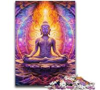 Jigsaws Puzzles 1000 Pieces for Adults Gifts Psychedelic Buddha 1000 Pieces for Teenagers,with Matching Poster And Trivia Sheet for Ages 14+ (26x38cm)