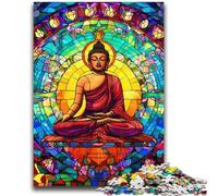 Jigsaws Puzzles 1000 Pieces for Adults Gifts Psychedelic Buddha Jigsaw,Vibrant And Unique Design Relaxing & Challenging Puzzle Experience (38x26cm)