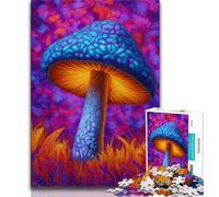 Jigsaws Puzzles 1000 Pieces for Adults Gifts Psychedelic Mushrooms 1000 Piece Jigsaw,Stress Reliever Difficult Challenge Suitable for Desktop Decoration (size 75x50cm)