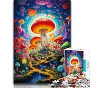 Jigsaws Puzzles 1000 Pieces for Adults Gifts Psychedelic Mushrooms Adult Jigsaw,Family Educational Games Home Decoration Gift (size 38x26cm)