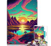 Jigsaws Puzzles 1000 Pieces for Adults Gifts Psychedelic Nature Adult Jigsaw,Learning Educational Toys Family Games Unique Birthday And Gifts (size 75x50cm)