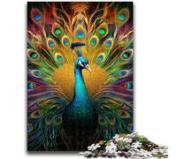 Jigsaws Puzzles 1000 Pieces for Adults Gifts Psychedelic Peacock 1000 Pieces for Teenagers,Secret Santa Gifts for Age 14 Years Up (75x50cm)