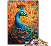 Jigsaws Puzzles 1000 Pieces for Adults Gifts Psychedelic Peacock 1000 Pieces for Teenagers,Secret Santa Gifts for Age 14 Years Up (26x38cm)