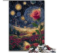 Jigsaws Puzzles 1000 Pieces for Adults Gifts Psychedelic Rose Educational Game Challenge Toy Wall Decoration Unique Birthday And Xmas Gifts (size 26x38cm)