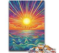 Jigsaws Puzzles 1000 Pieces for Adults Gifts Psychedelic Sun, Decompressing Intellectual Educational Toy Birthday Present, Gifts, Wall Art 50X75CM