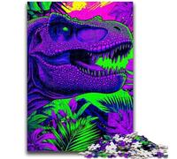 Jigsaws Puzzles 1000 Pieces for Adults Gifts Psychedelic Tyrannosaurus Rex Challenging Game And Family Play Educational Game for Birthday, Chrismas 26x38cm