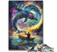 Jigsaws Puzzles 1000 Pieces for Adults Gifts Psychedelic Whale for Age 14 Years And over Decompressing Intellectual Educational Toy Great Gift 26x38cm