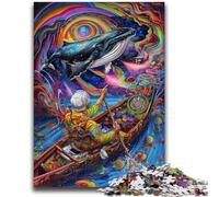Jigsaws Puzzles 1000 Pieces for Adults Gifts Psychedelic Whale Stress Reliever Staycation Kill Time Home Decoration Toys 50x75cm