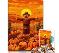 Jigsaws Puzzles 1000 Pieces for Adults Gifts Pumpkin Scarecrow 1000 Pieces for Teenagers,Learning Educational Toys Family Games Unique Birthday And Gifts (size 75x50cm)