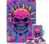 Jigsaws Puzzles 1000 Pieces for Adults Gifts Punk Skeleton 1000 Piece Jigsaw,Stress Reliever Difficult Challenge Suitable for Desktop Decoration (size 75x50cm)