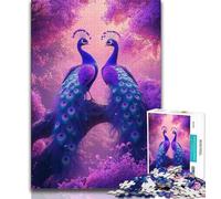 Jigsaws Puzzles 1000 Pieces for Adults Gifts Purple Animal Peacock 1000 Piece Puzzle,Perfect for Game Nights, Colorful Toy for Home Gift (size 75x50cm)