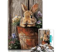 Jigsaws Puzzles 1000 Pieces for Adults Gifts Rabbit Animal,Educational Games Home Decoration Educational Game for Birthday,Chrismas (38x26cm)