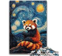 Jigsaws Puzzles 1000 Pieces for Adults Gifts Raccoon Under The Night Sky 1000 Pieces for Teenagers,Toys Educational Games Stress Relieving Unique Birthday And Gifts (38x26cm)