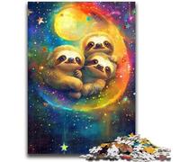 Jigsaws Puzzles 1000 Pieces for Adults Gifts Rainbow Sloth 1000 Pieces for Teenagers,Perfect for Game Nights, Colorful Toy for Home Gift (75x50cm)