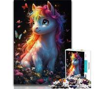 Jigsaws Puzzles 1000 Pieces for Adults Gifts Rainbow Unicorn Baby Puzzles for Adults,Stress Reliever Difficult Challenge Secret Santa Gifts 38x26cm