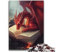 Jigsaws Puzzles 1000 Pieces for Adults Gifts Red Flying Dragon 1000 Pieces for Teenagers,Secret Santa Gifts for Age 14 Years Up (26x38cm)