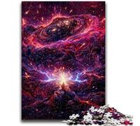 Jigsaws Puzzles 1000 Pieces for Adults Gifts Red Super Nova Stress Reliever Staycation Kill Time Wishlist with Santa Claus 38x26cm