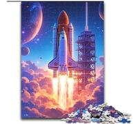 Jigsaws Puzzles 1000 Pieces for Adults Gifts Rocket Launch, Family Game Stress Reliever Difficult Challenge Enhance Love between Couples (Size 26x38cm)